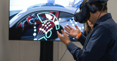virtual reality video gaming as exercise tool/parkinsonsnewstoday.com/person playing VR game