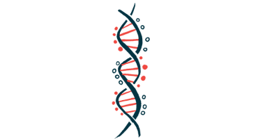 A DNA strand is pictured.