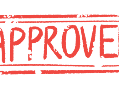 An illustration shows a stamp of approval with the word, 