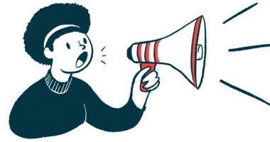 women | Parkinson's News Today | illustration of woman with megaphone