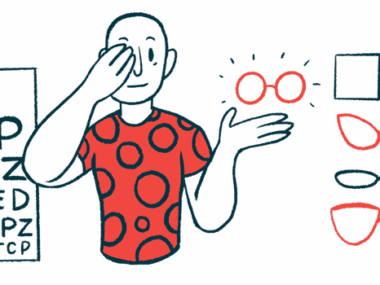 retina | Parkinson's News Today | Parkinson's risk | illustration of person taking vision test