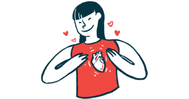 A illustration showing the heart on a woman's chest.