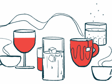 An illustration of various drinks in a variety of glasses and cups.