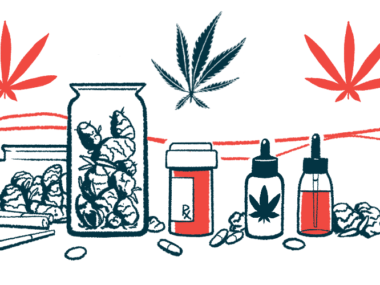 This is an image of various medical marijuana containers that accompanies a story about cannabinoids' effect on motor symptoms of Parkinson's disease in zebrafish.