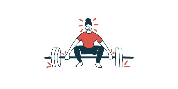 exercise and Parkinson's | Parkinson's News Today | meta-analysis of long-term exercise studies | illustration of person lifting weights