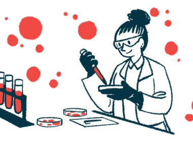 A scientist works with samples in a laboratory.