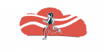 An illustration of a woman running.