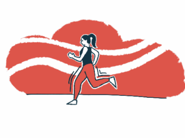 An illustration of a woman running.