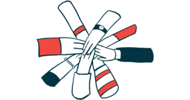 An illustration shows multiple hands coming together, one on top of the other.