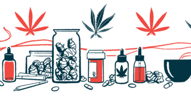 An illustration shows different forms of administering cannabis.