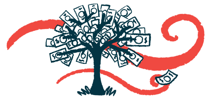 Money grows on a tree in this illustration that shows leaves made of dollar bills.
