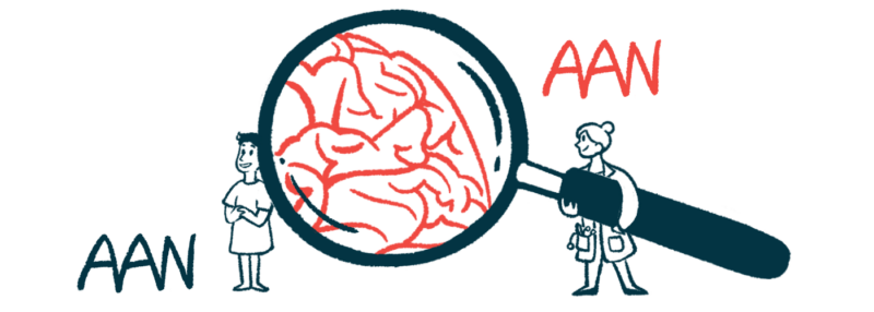 A graphic illustrating the American Academy of Neurology (AAN) conference.