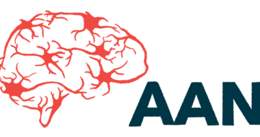 This illustration for the American Academy of Neurology (AAN) annual meeting highlights the neurons in a profile image of the human brain.