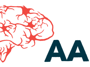 This illustration for the American Academy of Neurology (AAN) annual meeting highlights the neurons in a profile image of the human brain.