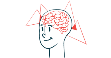 An illustration of a person's head, with a focus on the brain.