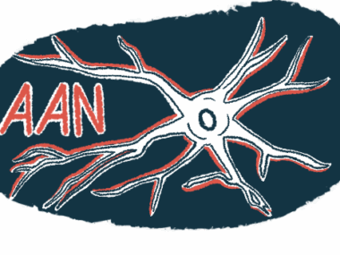 An illustration for the AAN conference showing a nerve cell.
