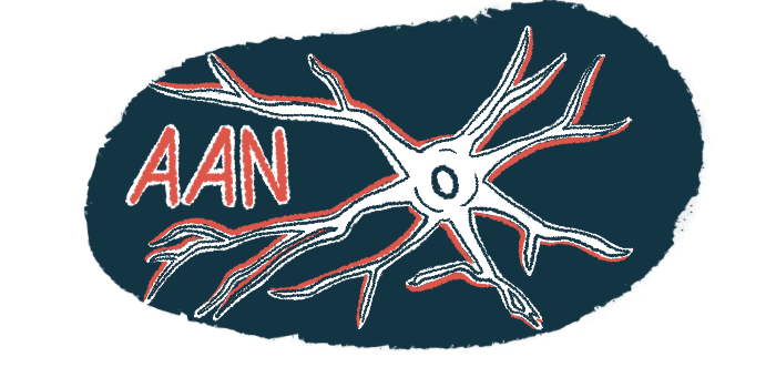 An illustration for the AAN conference showing a nerve cell.