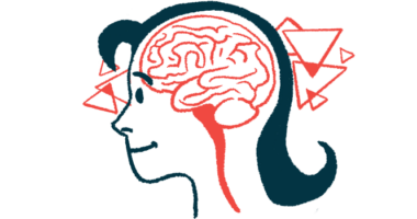 A person's brain is shown in profile.