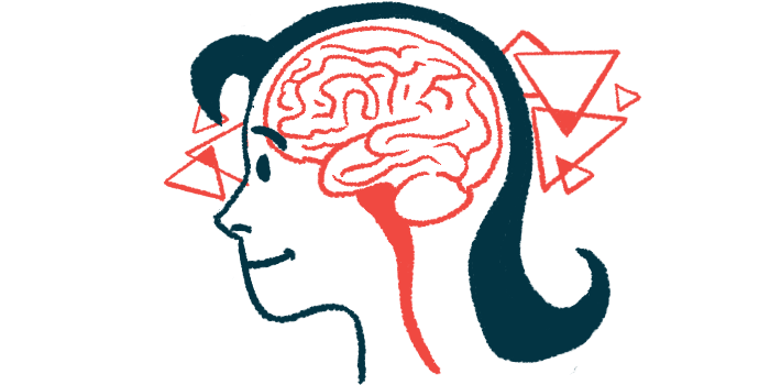 A person's brain is shown in profile.