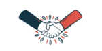 Illustration of a handshake.