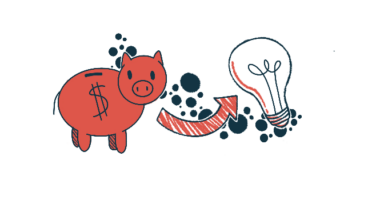 An arrow points from a piggybank to a lightbulb, to illustrate funding of innovative research.