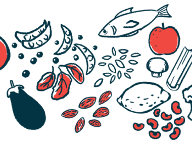 This illustration depicts a variety of foods one might find in a healthy diet.