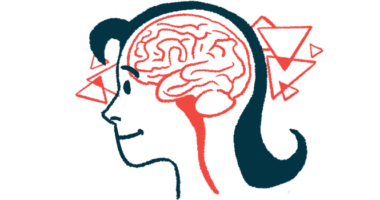 The human brain is shown in a profile illustration of a person's head.