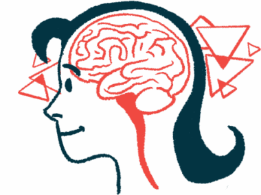 The human brain is shown in a profile illustration of a person's head.