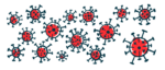 Bacterial balls, such as those found in the intestinal microbiome, are shown up close.