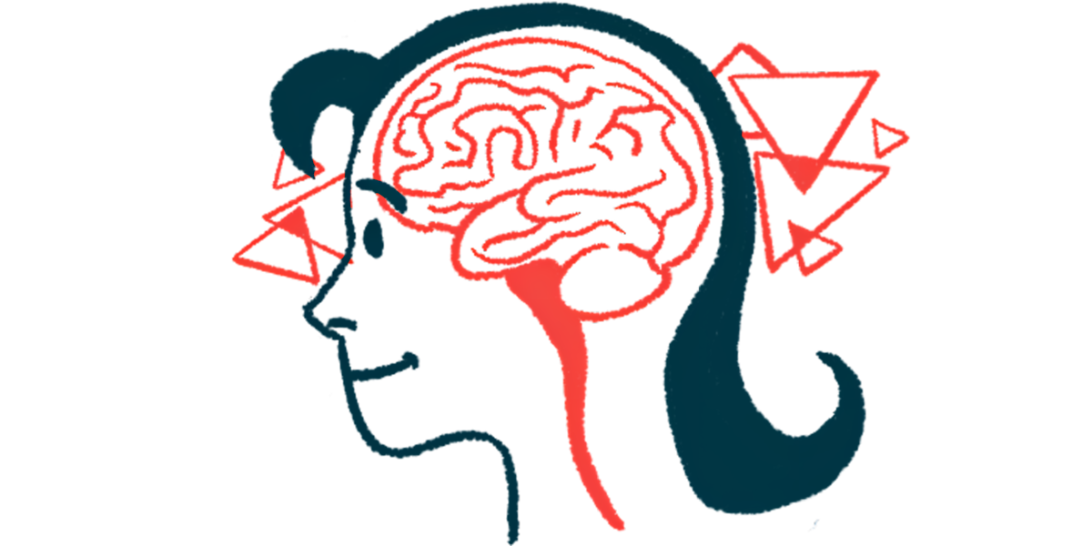 An illustration of a brain superimposed on the profile of a person's head.