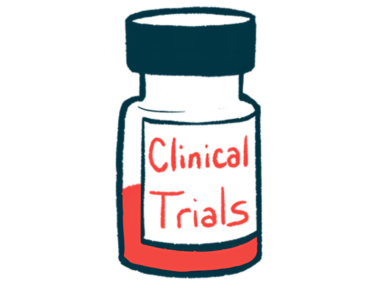 A vial half filled with red liquid is labeled, 