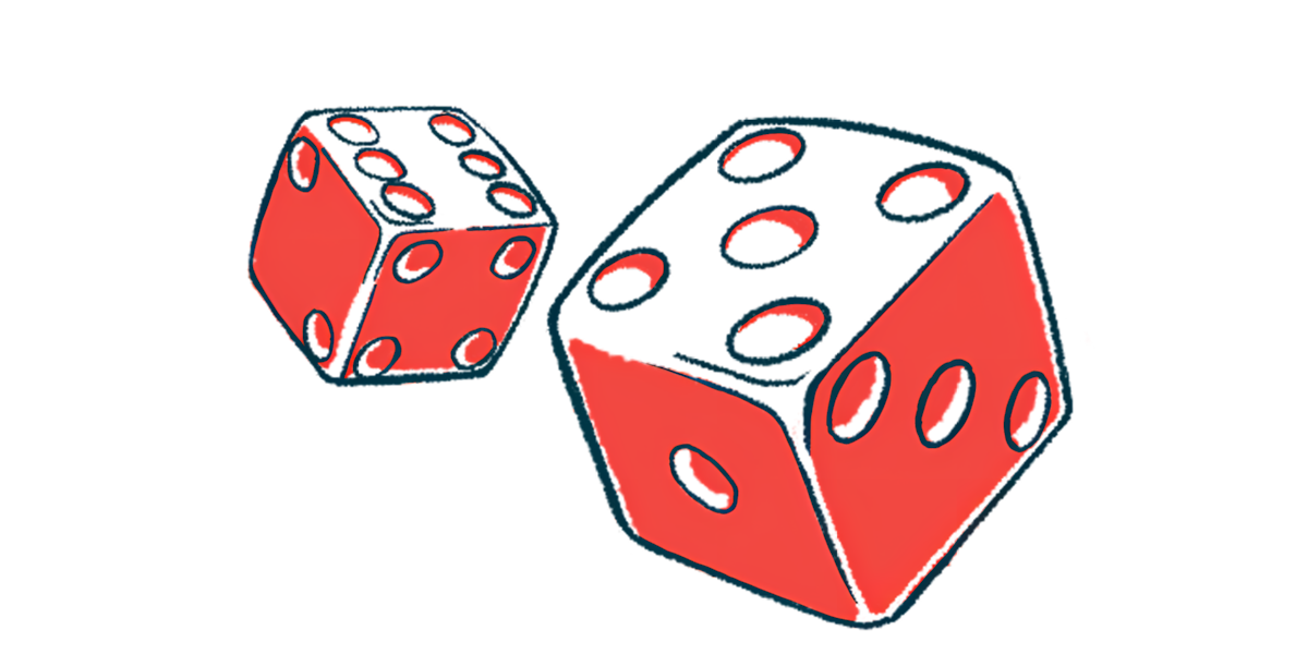 Two rolling dice, representing risk, are shown.