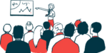 A speaker gives a presentation at a conference.