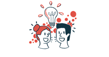 A giant lightbulb is shown over the heads of two people, signifying collaboration.