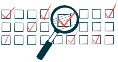 A magnifying glass highlights one check box on a survey.