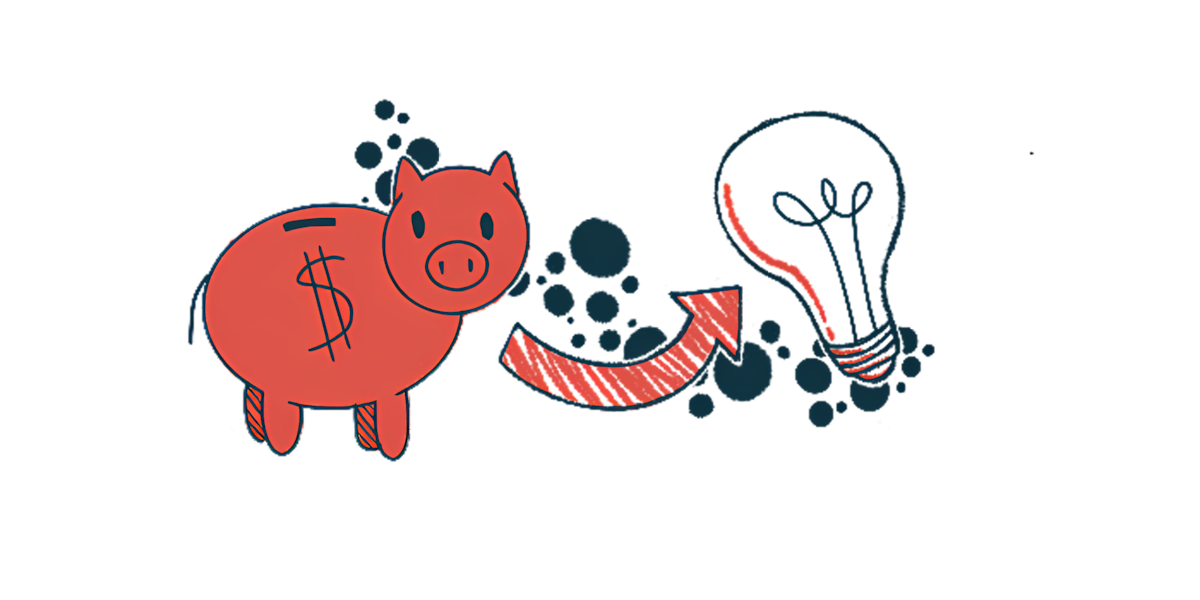 An illustration of a piggybank and an arrow pointing to a light bulb, signifying how research funding leads to innovation and new ideas.