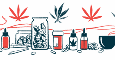 An illustration shows medical marijuana in various forms.