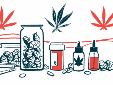 An illustration shows medical marijuana in various forms.