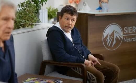 The actor and Parkinson's advocated Michael J. Fox is seen on the set of the Apple TV+ drama 