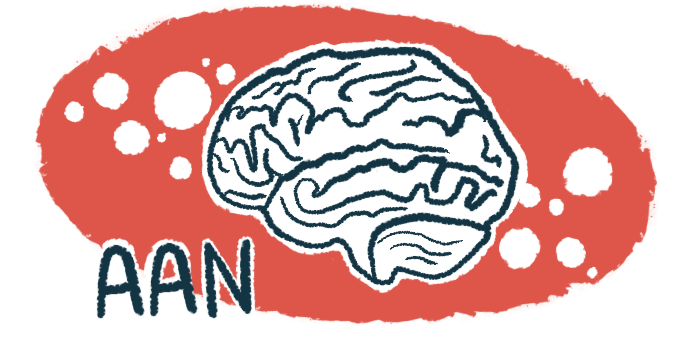 An illustration of the brain with the letters AAN alongside, representing the American Academy of Neurology meeting.