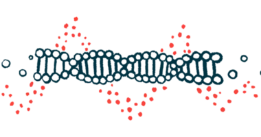 An illustration of a strand of DNA.