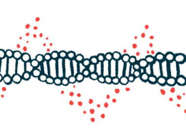 An illustration of a strand of DNA.