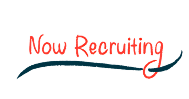 The words 'now recruiting' are shown.